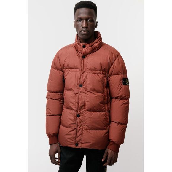 Stone Island Garment Dyed Crinkle Reps Down Jacket Dark Burgundy - 20FW - Picture 1 of 4
